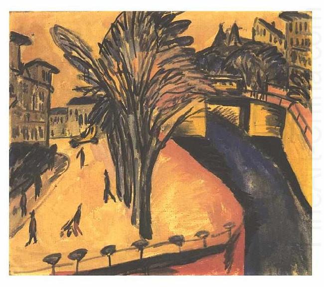 Ernst Ludwig Kirchner Gelbes Engelufer (heute: Engeldamm) in Berlin china oil painting image
